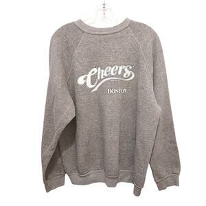 Vintage Cheers Boston Sweatshirt Mens XXXL Gray White Bar Pub USA Collectible